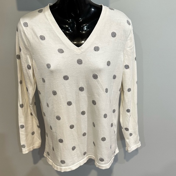 Ladies Tommy Hilfiger Cotton Blend V-neck sweater - Picture 4 of 10